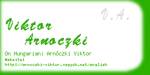 viktor arnoczki business card